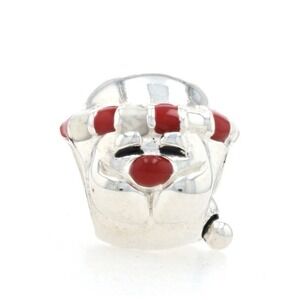 Chamilia 925 Sterling Silver Santa Claus Red Enamel Christmas Holiday Bead Charm